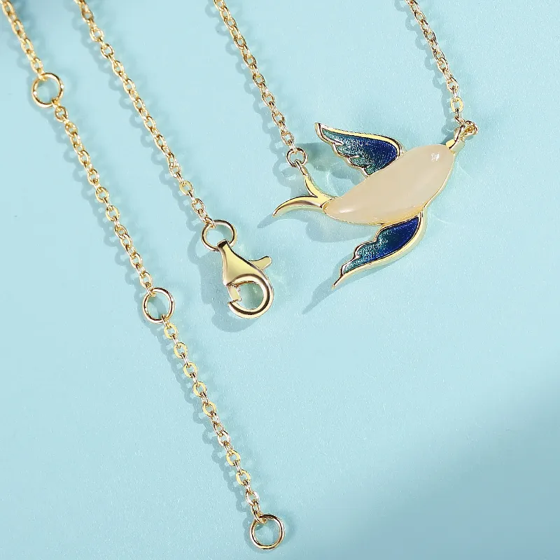 WEITIANXUAN Hetian Jade Necklaces White Jade/Pale Greenish White Jade Unisex-4