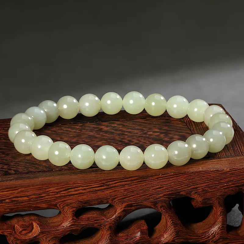 WEITIANXUAN Hetian Jade Bracelets White Jade/Pale Greenish White Jade Women's-2
