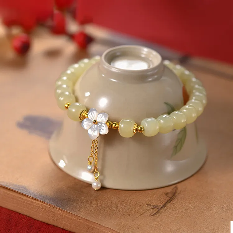 WEITIANXUAN Bracelets Pale Greenish White Jade Women's-2