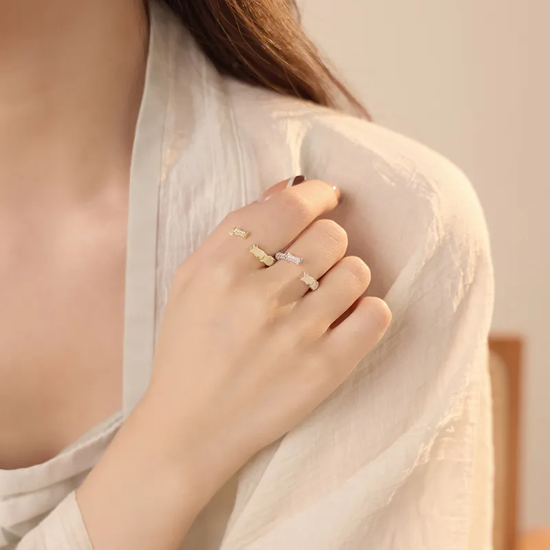 WEITIANXUAN Hetian Jade Rings Pale Greenish-White Jade Unisex-4