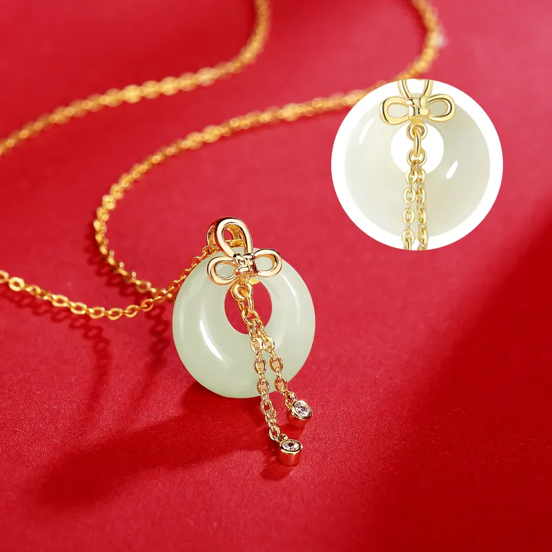 WEITIANXUAN Hetian Jade White Jade/Pale Greenish White Jade Unisex-4