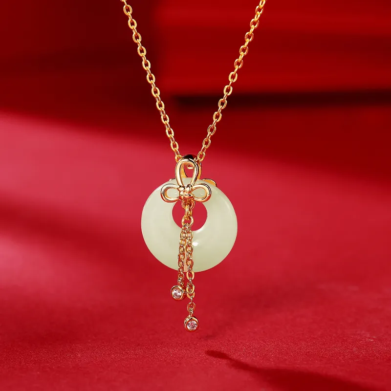 WEITIANXUAN Hetian Jade White Jade/Pale Greenish White Jade Unisex-1