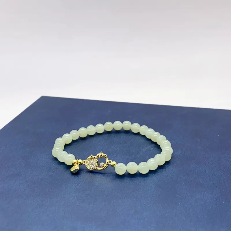 WEITIANXUAN Hetian Jade Bracelets White Jade/Pale Greenish White Jade Unisex-1