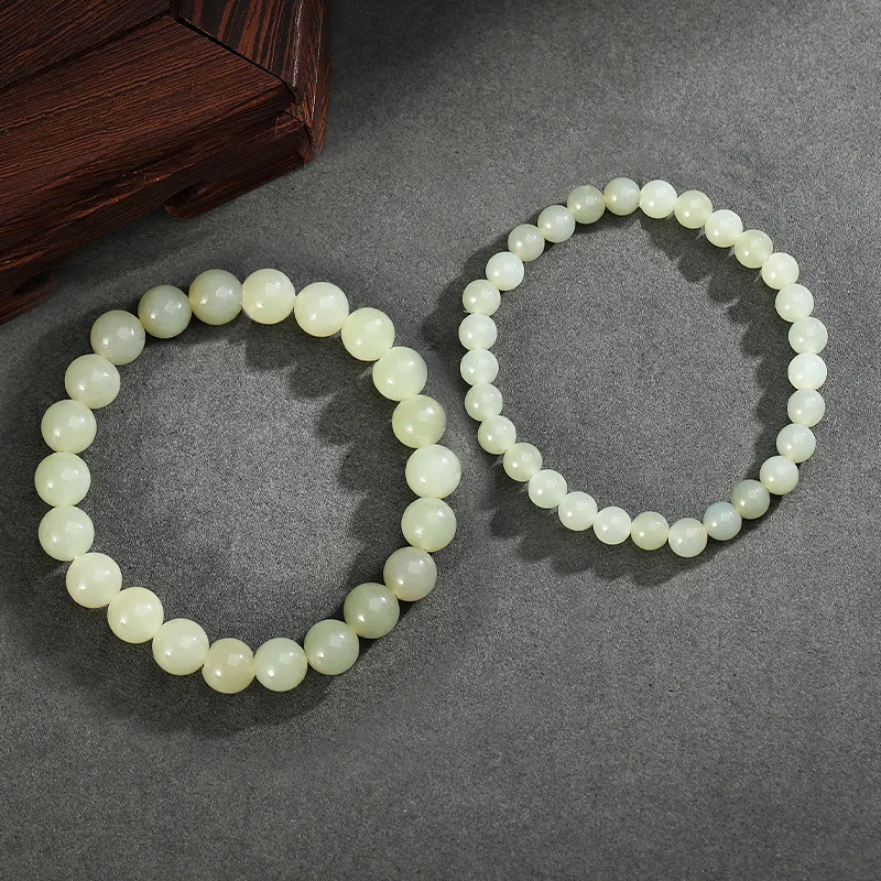 WEITIANXUAN Hetian Jade Bracelets White Jade/Pale Greenish White Jade Women's-4