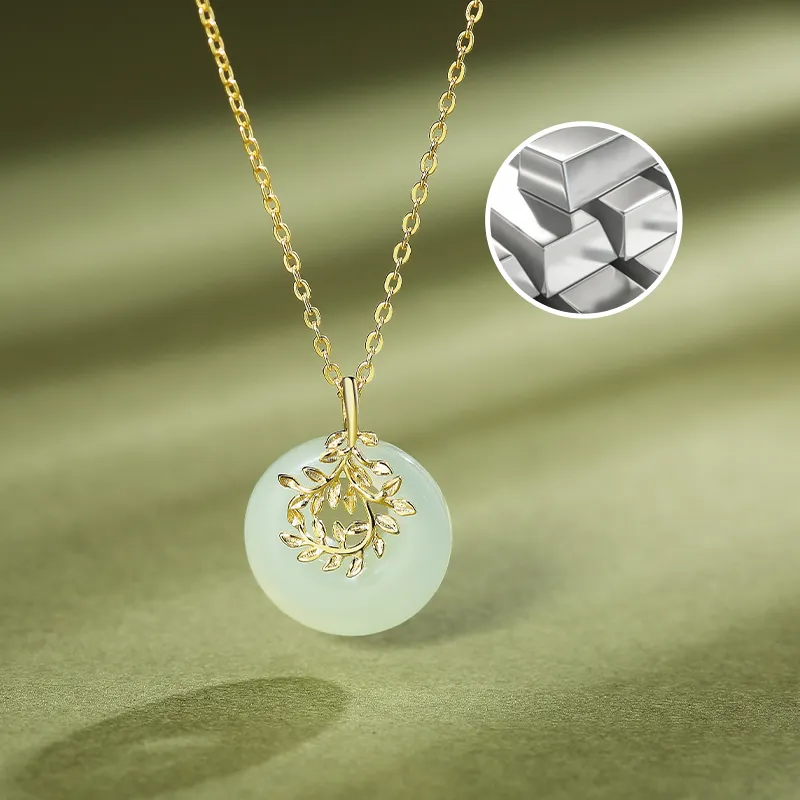 WEITIANXUAN Necklaces White Jade/Pale Greenish White Jade Unisex-3