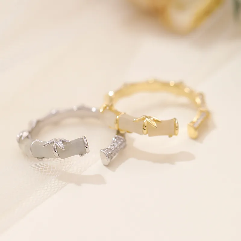 WEITIANXUAN Hetian Jade Rings Pale Greenish-White Jade Unisex-3