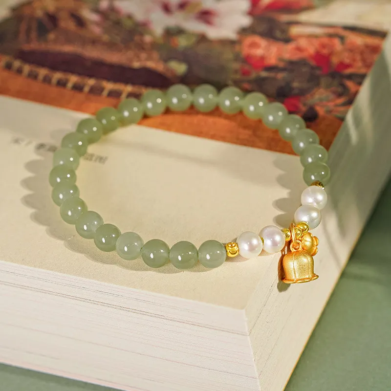 WEITIANXUAN Bracelets Pale Greenish White Jade Women's-3