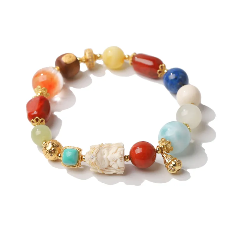 YUANYUANRUYI South Red Agate Fine Jade Bracelets Unisex-1