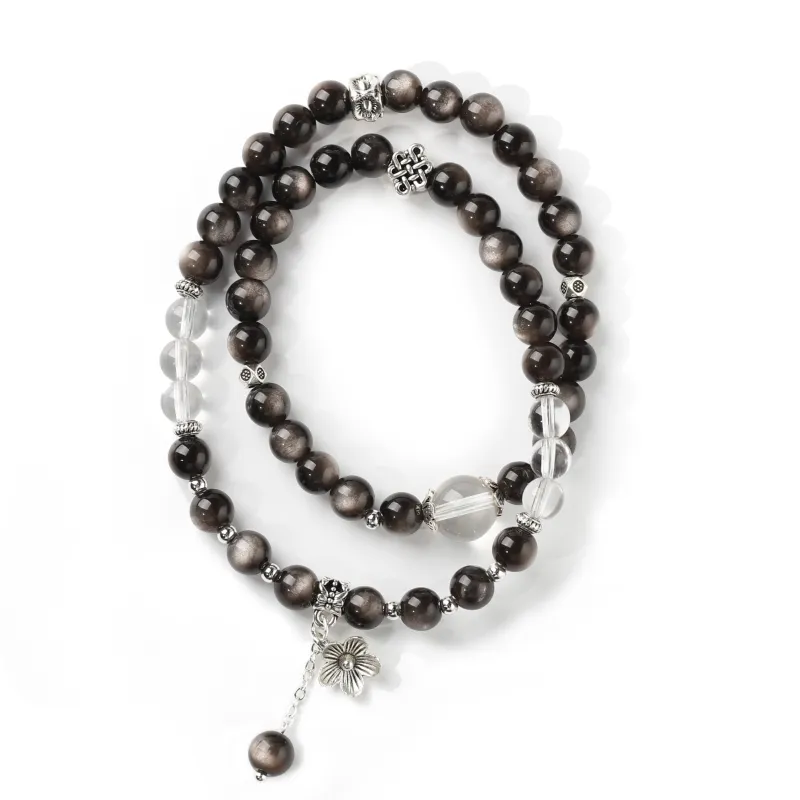 YUANYUANRUYI Obsidian Bracelets Unisex-1