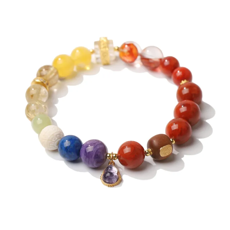 YUANYUANRUYI Southern Red Agate Bracelets Unisex-1