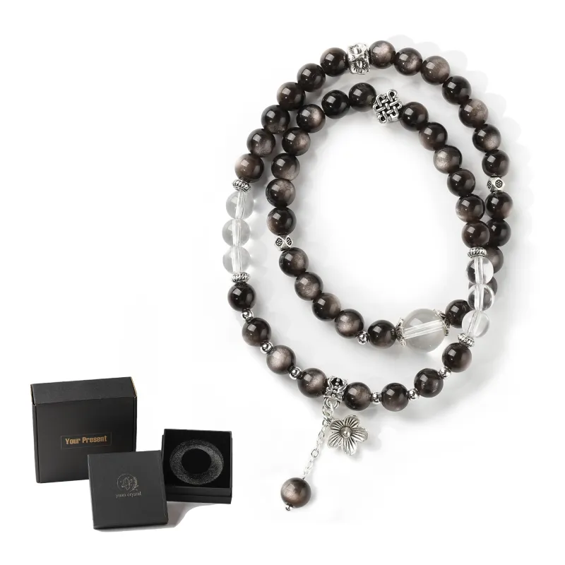YUANYUANRUYI Obsidian Bracelets Unisex-3