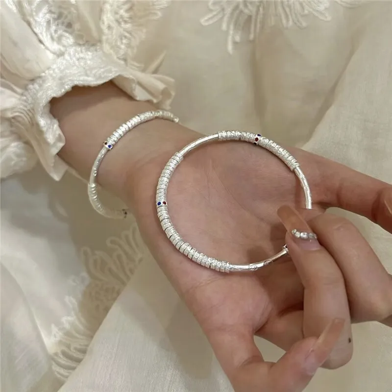 NSAOT S999 Fine Silver Sterling Silver Bracelets Women's-5