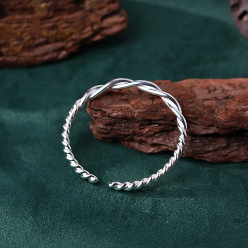 NSAOT 999 Fine Silver Sterling Silver Bracelets Women's-3
