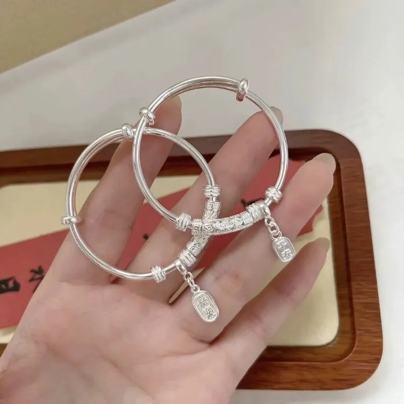 NSAOT 999 Fine Silver Bangles Kids'-4