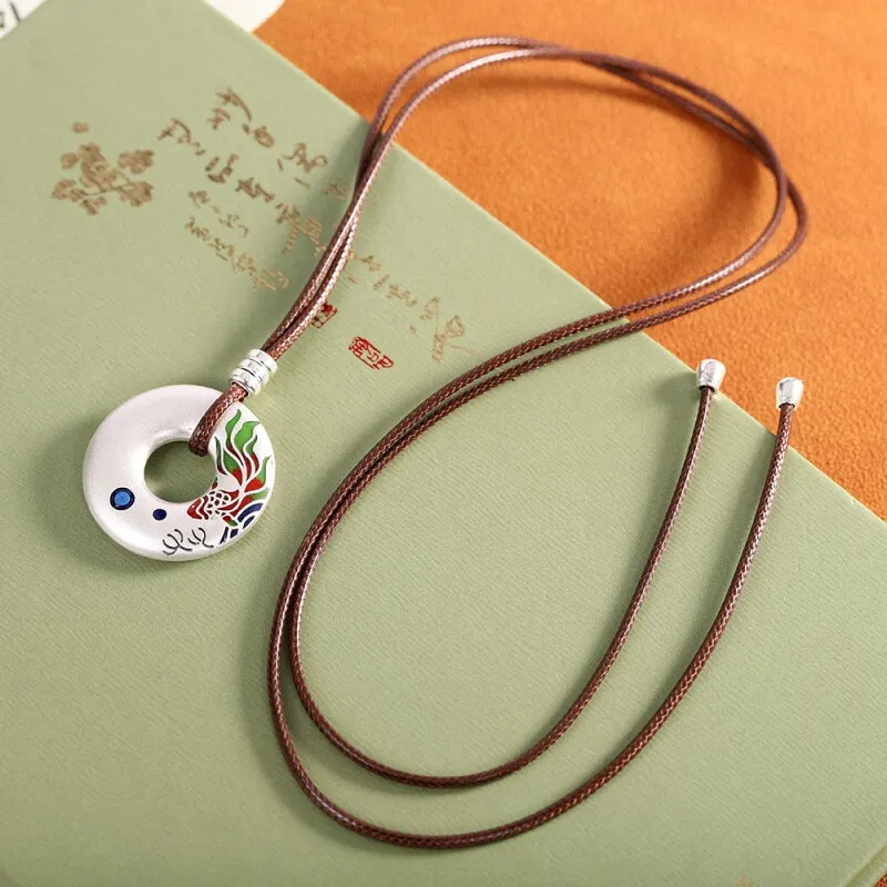 NSAOT 999 Fine Silver Foot Silver Pendants Unisex-5