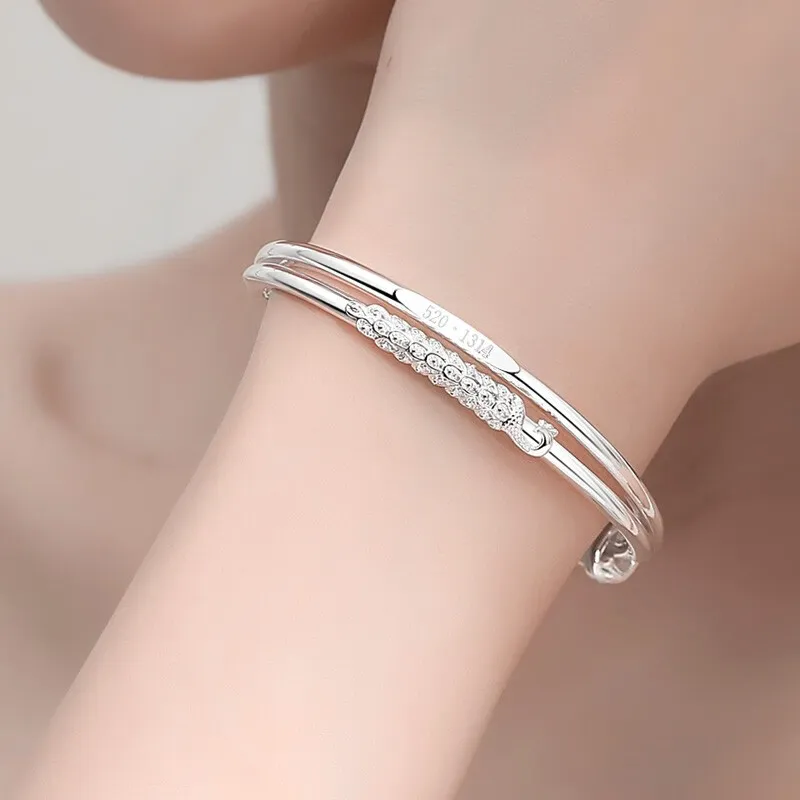 NSAOT 999 Fine Silver Bangles Women's-2