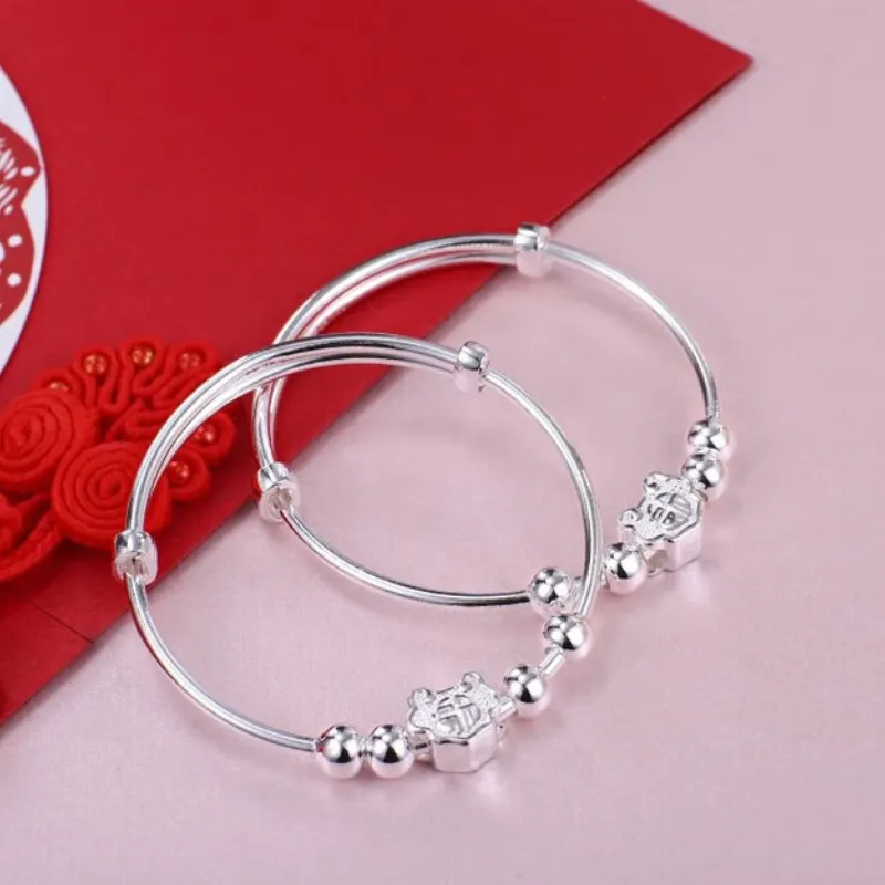 NSAOT 999 Fine Silver Sterling Silver Bracelets Kids'-3