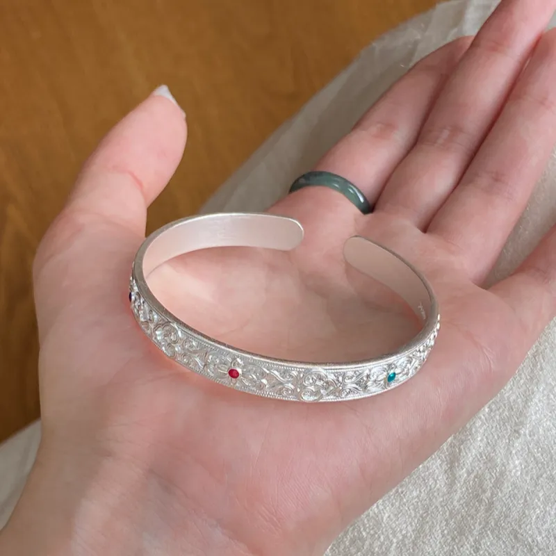 NSAOT 999 Fine Silver Bangles Women's-5