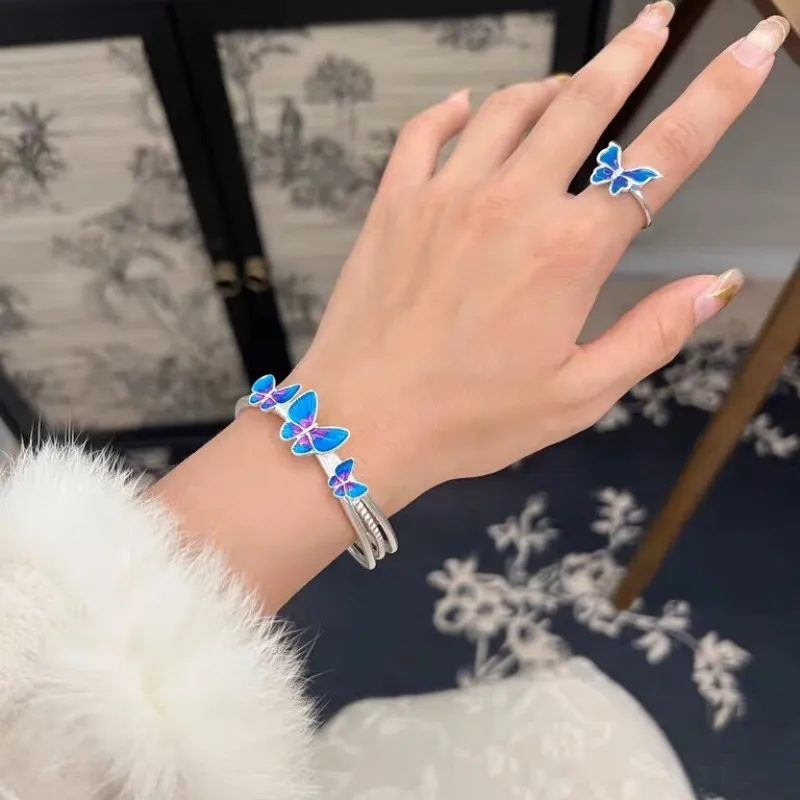 NSAOT 999 Fine Silver Sterling Silver Bracelets Women's-2