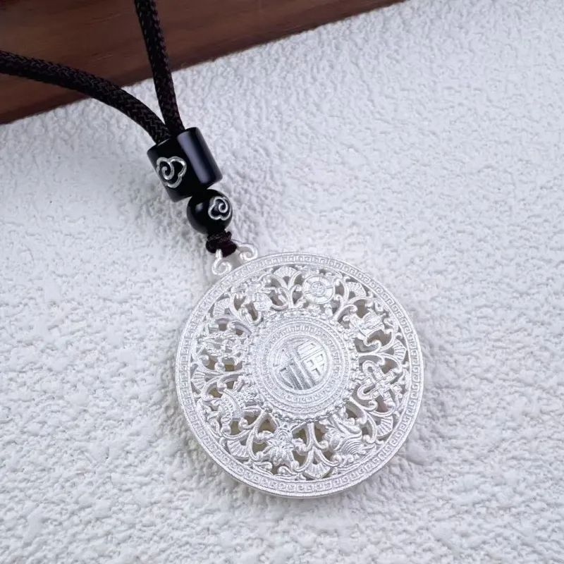 NSAOT S999 Fine Silver Foot Silver Pendants Unisex-4