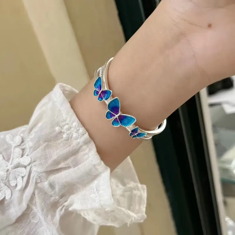 NSAOT 999 Fine Silver Sterling Silver Bracelets Women's-3