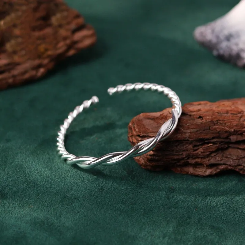 NSAOT 999 Fine Silver Sterling Silver Bracelets Women's-1