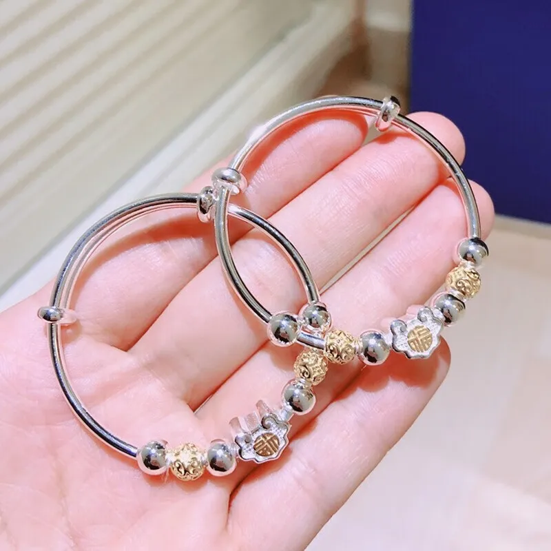 NSAOT 999 Fine Silver Bangles Kids'-5