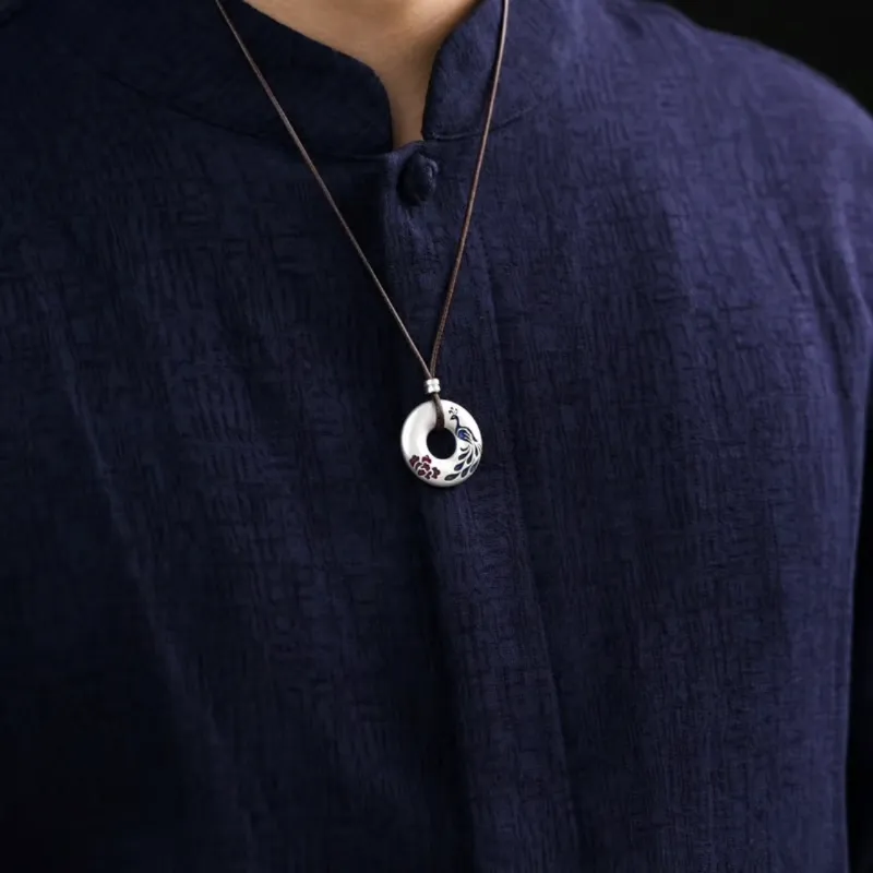 NSAOT 999 Fine Silver Foot Silver Pendants Unisex-3