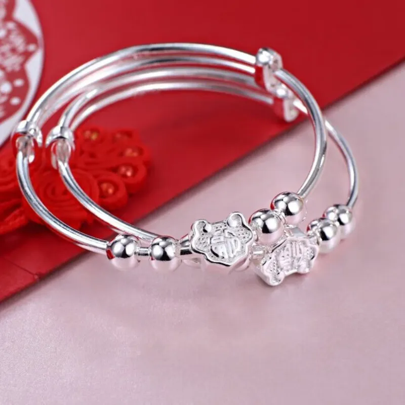 NSAOT 999 Fine Silver Sterling Silver Bracelets Kids'-1