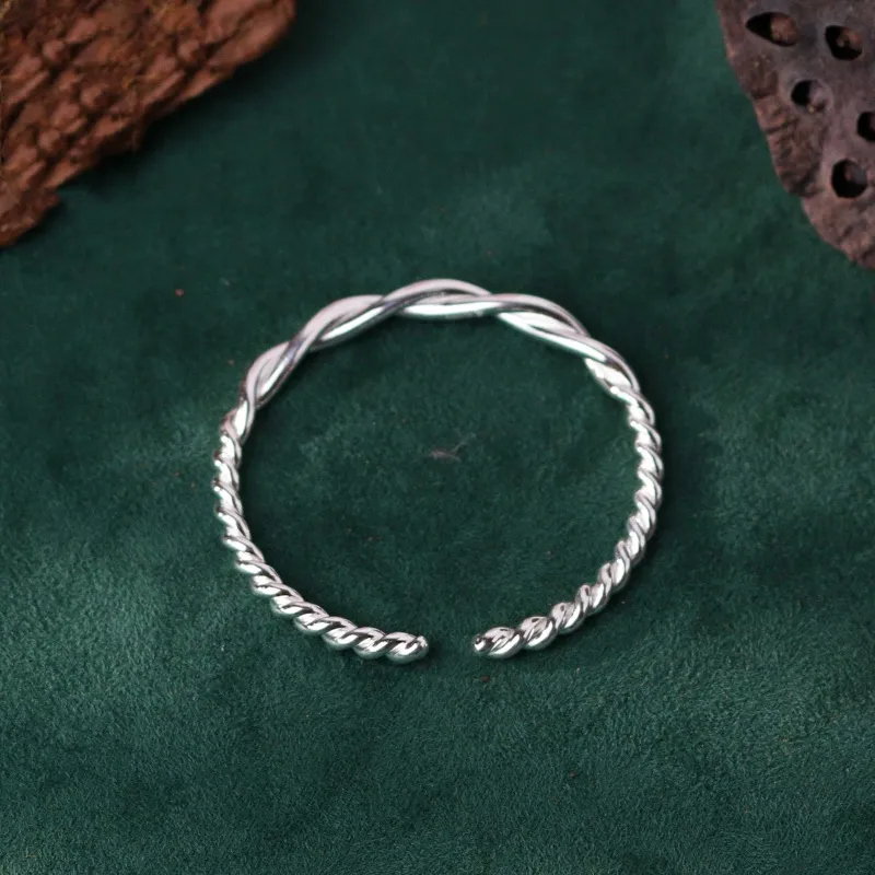 NSAOT 999 Fine Silver Sterling Silver Bracelets Women's-2
