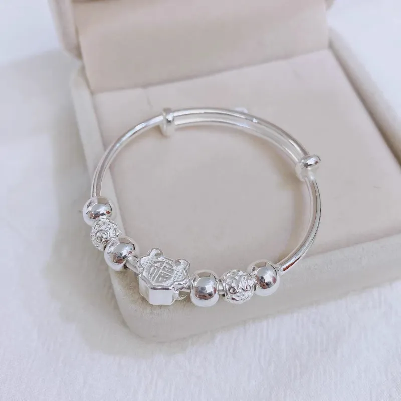 NSAOT 999 Fine Silver Bangles Kids'-3
