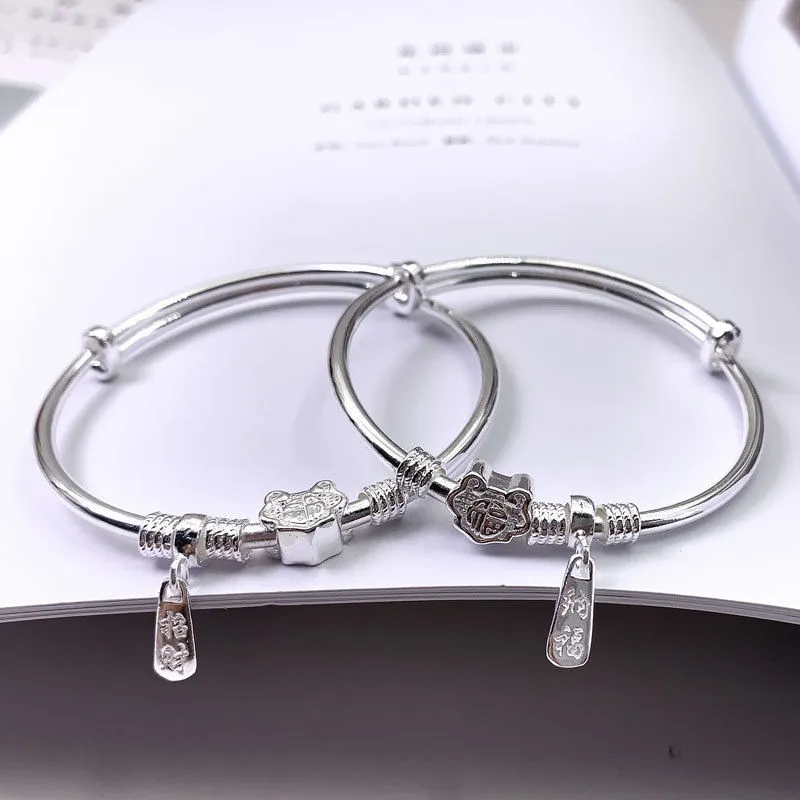 NSAOT 999 Fine Silver Sterling Silver Bracelets Kids'-3