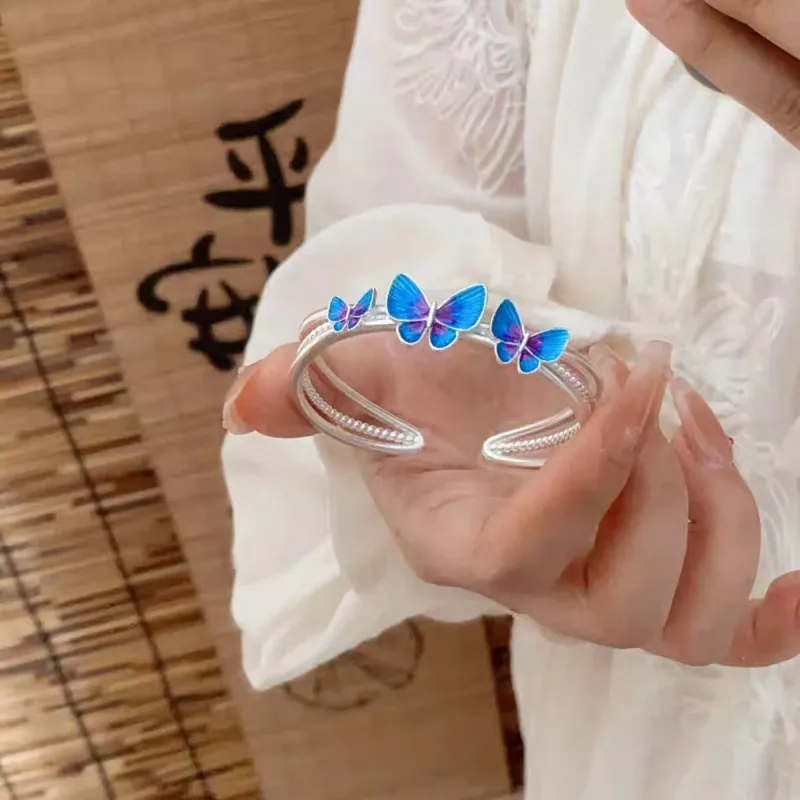 NSAOT 999 Fine Silver Sterling Silver Bracelets Women's-5