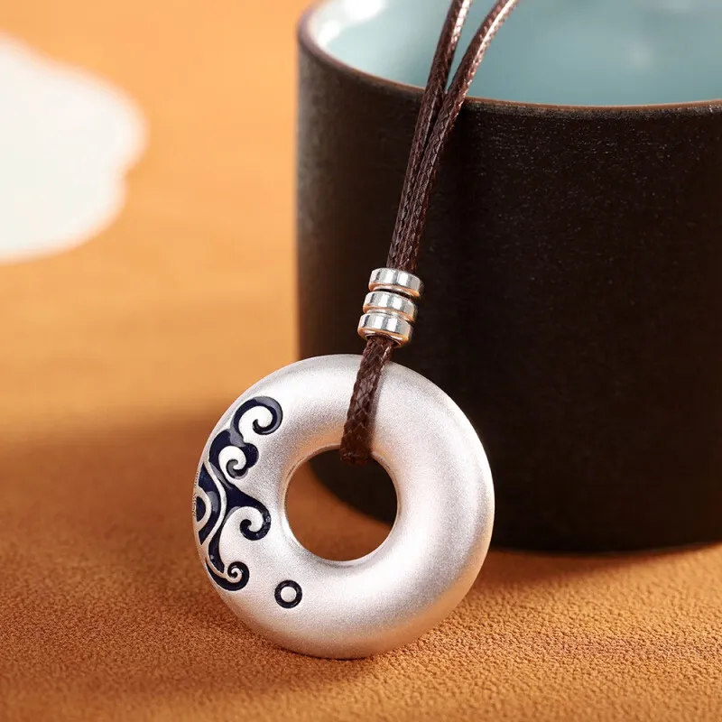 NSAOT 999 Fine Silver Foot Silver Pendants Unisex-1