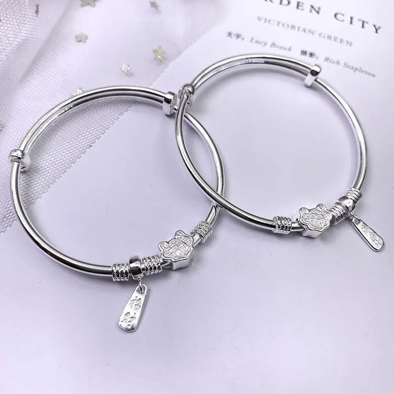 NSAOT 999 Fine Silver Sterling Silver Bracelets Kids'-1