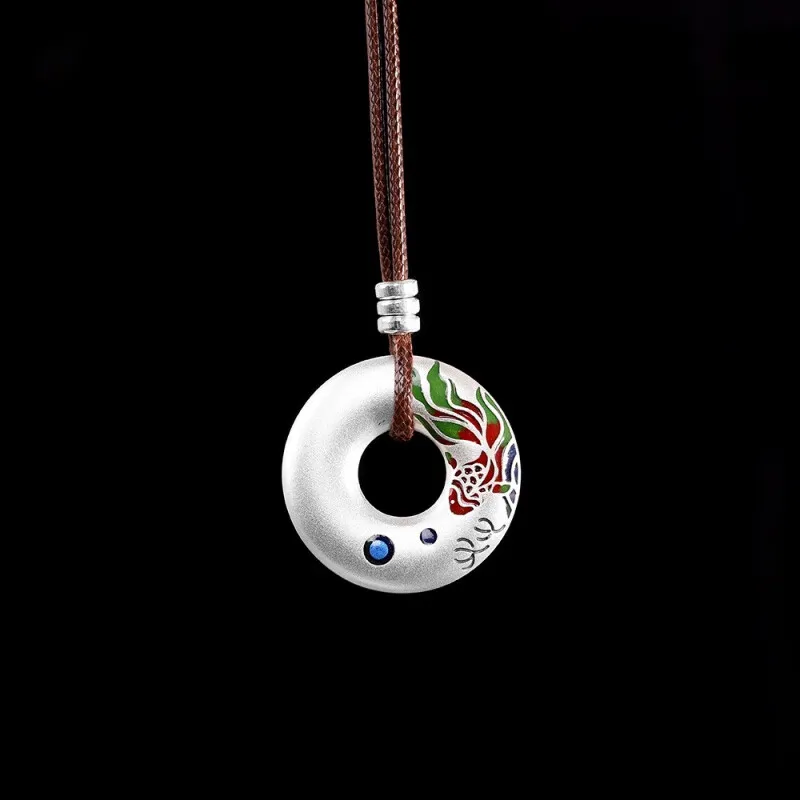 NSAOT 999 Fine Silver Foot Silver Pendants Unisex-2
