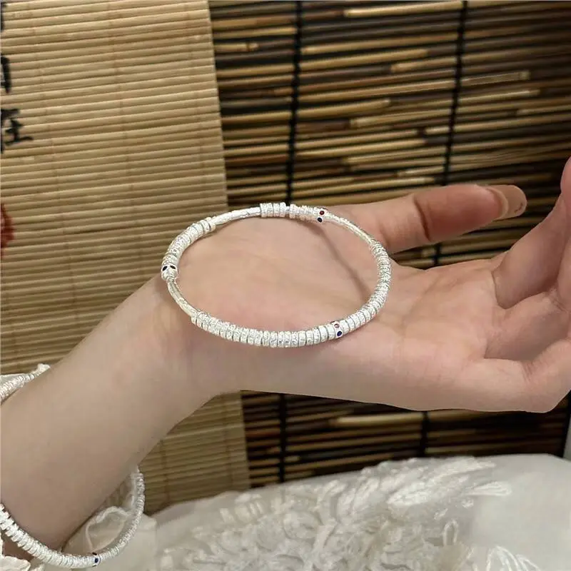 NSAOT S999 Fine Silver Sterling Silver Bracelets Women's-6
