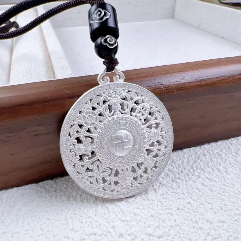 NSAOT S999 Fine Silver Foot Silver Pendants Unisex-3