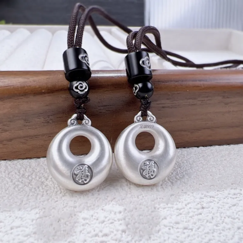 NSAOT 999 Fine Silver Foot Silver Pendants Unisex-2