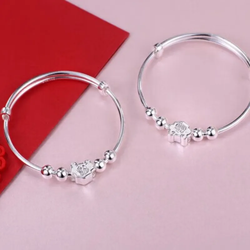 NSAOT 999 Fine Silver Sterling Silver Bracelets Kids'-2