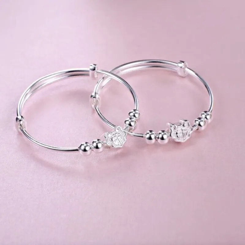 NSAOT 999 Fine Silver Sterling Silver Bracelets Kids'-4