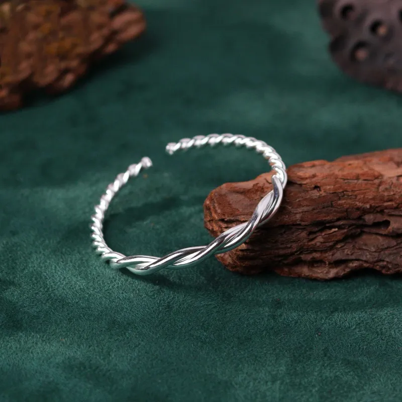 NSAOT 999 Fine Silver Sterling Silver Bracelets Women's-4