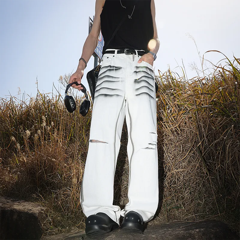 WOOG2005 Jeans Unisex White-3