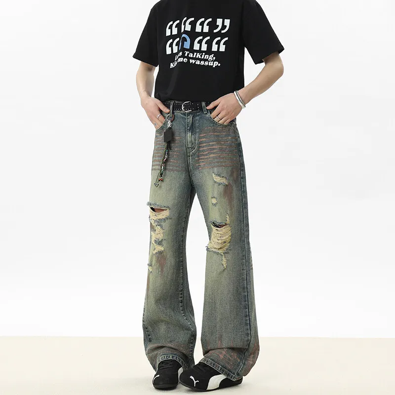 WOOG2005 Jeans Unisex Vintage Blue-1