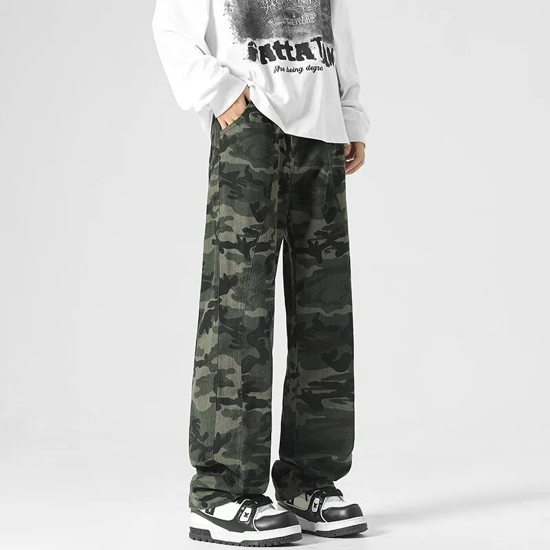 WOOG2005 Jeans Unisex Army Green-4