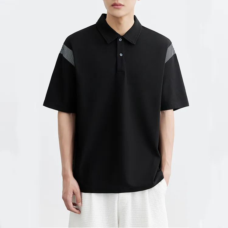 WOOG2005 Polo Shirts Men Black-5