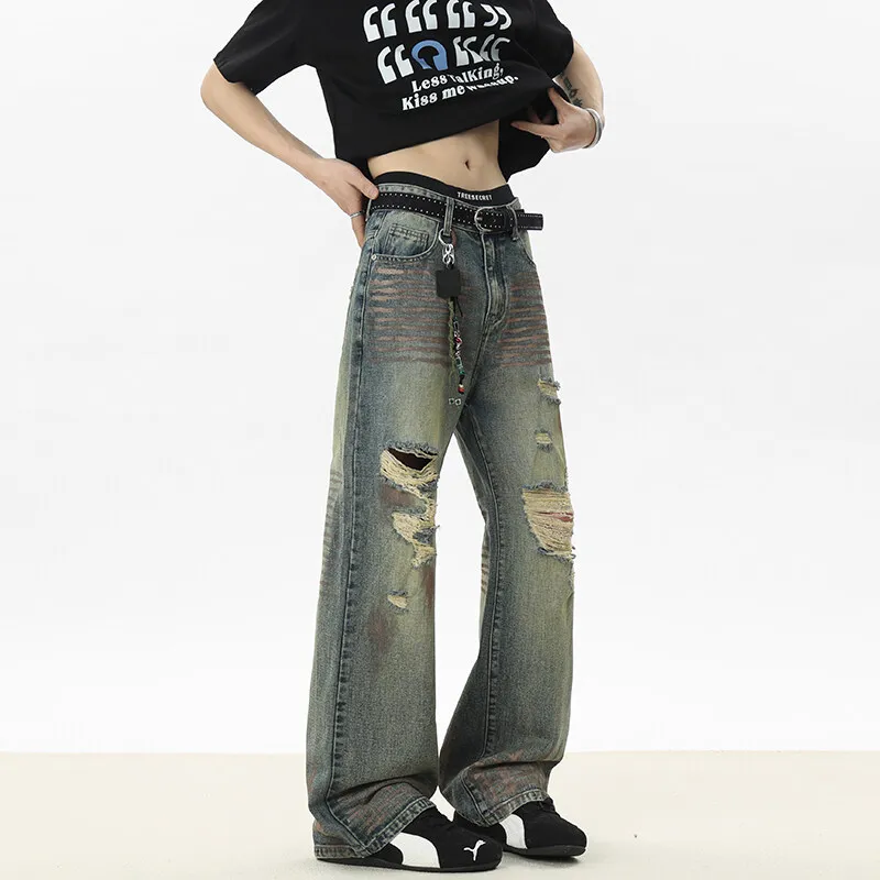 WOOG2005 Jeans Unisex Vintage Blue-3