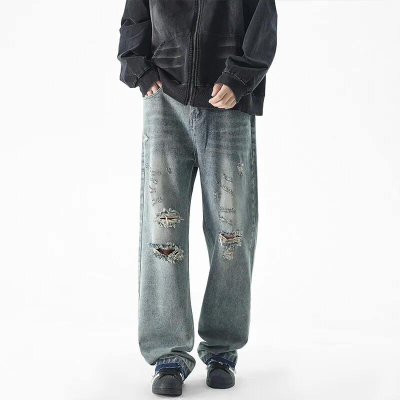 WOOG2005 Jeans Unisex Vintage Blue-5