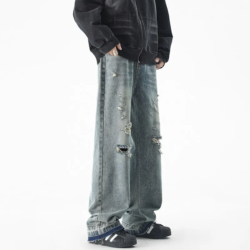 WOOG2005 Jeans Unisex Vintage Blue-4