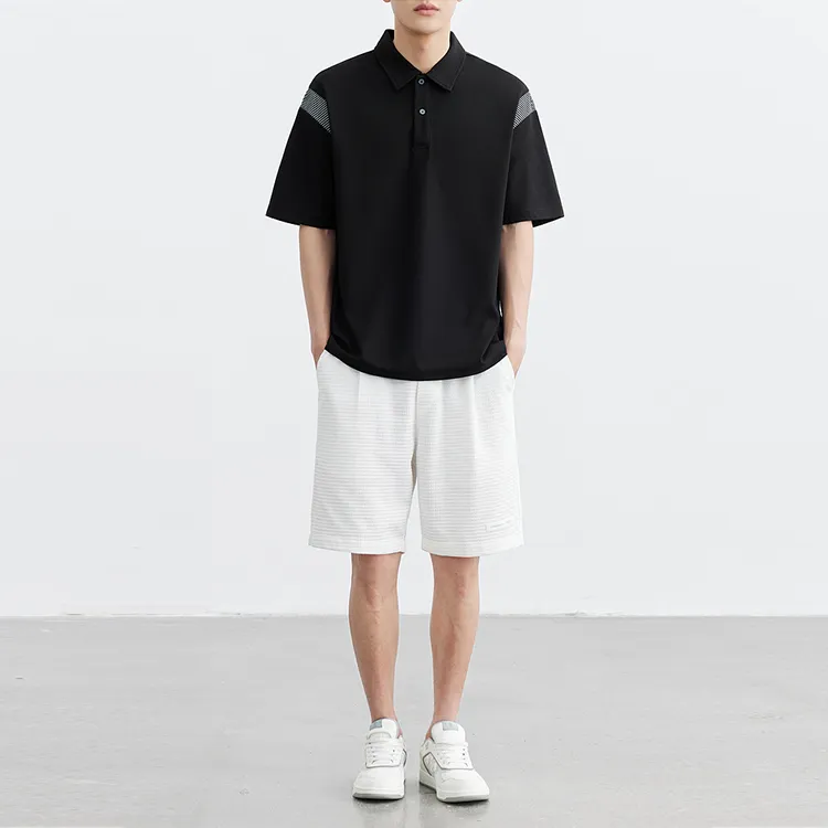 WOOG2005 Polo Shirts Men Black-2